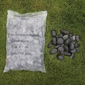 Black Polished Pebbles Bag 20 kg