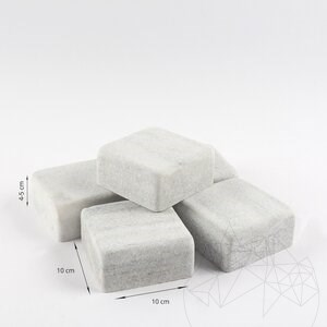 Kavala Tumbled Marble Cobblestone, 10 x 10 x 4-5 cm