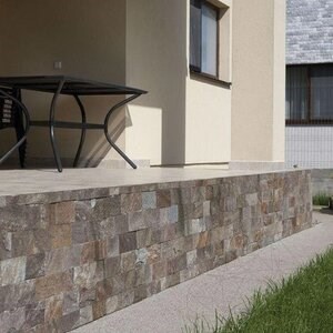 Slate Rusty Brown Natur, 10 cm x LL | Decorative Stone - Vertical Tiles, Outdoor-Indoor