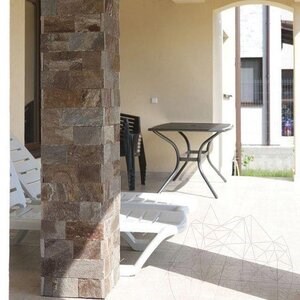 Slate Rusty Brown Natur, 10 cm x LL | Decorative Stone - Vertical Tiles, Outdoor-Indoor
