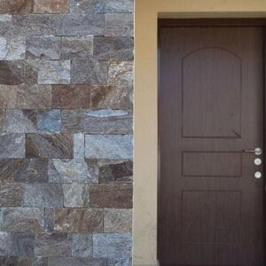 Slate Rusty Brown Natur, 10 cm x LL | Decorative Stone - Vertical Tiles, Outdoor-Indoor