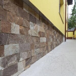 Slate Rusty Brown Natur, 10 cm x LL | Decorative Stone - Vertical Tiles, Outdoor-Indoor