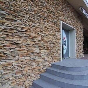 Slate Homa 3D Strips | Decorative Stone for Vertical Cladding, Exterior-Interior (10-12/pallet)