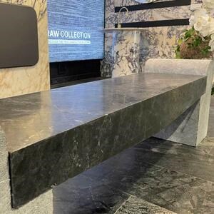Romano Ceppo Marble Garden Bench, 165 x 40 x 50cm
