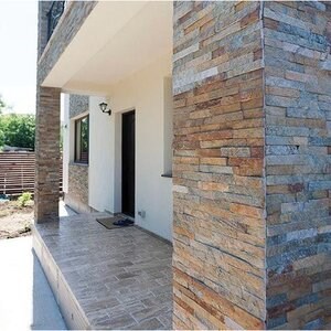 Bronze Quartzite Wall Cladding Panel 15 x 60 x 1-2  cm