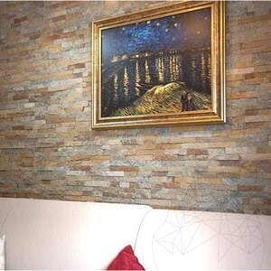 Bronze Quartzite Wall Cladding Panel 15 x 60 x 1-2  cm