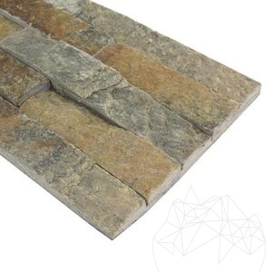 Bronze Quartzite Wall Cladding Panel 15 x 60 x 1-2  cm