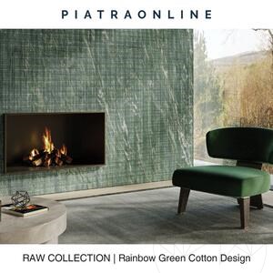 Rainbow Green Cotton Design Slab Granite 2CM
