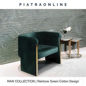 Rainbow Green Cotton Design Slab Granite 2CM