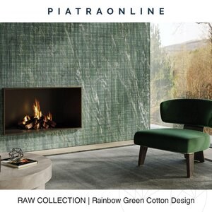 Rainbow Green Cotton Design Slab Granite 3CM