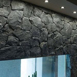 Rock Face Black Poligonal Marble