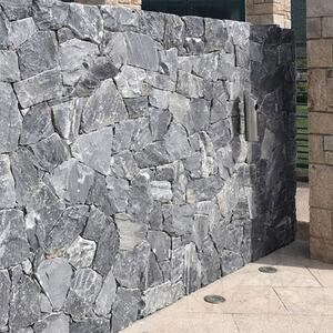 Rock Face Black Poligonal Marble