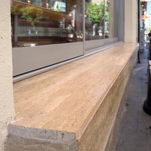 Romano Vein Cut Travertine Slab Epoxy Filling, 2 cm 