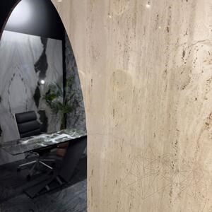 Romano Vein Cut Travertine Slab Epoxy Filling, 2 cm 