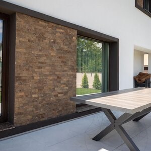 Slate Rusty Brown Natur, 5 cm x LL | Decorative Stone - Vertical Tiles, Outdoor-Indoor