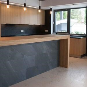 Flexible Slate SKIN Ultra-Flex 2mm - Black Line, 244 x 122 cm | Stone for Walls, Furniture, Facades and Wet Areas
