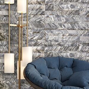 Flexible Marble SKIN Panel 3D Express - Brazil White, 60x15 cm, Self-Adhesive 3M for Interior Cladding Furniture