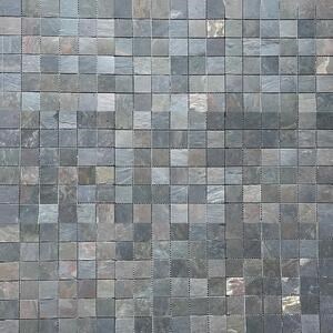 Slate Mosaic Flexible Slate SKIN Decor 2mm - Multicolor 4.8x4.8cm | Ideal for Walls, Furniture, Façade
