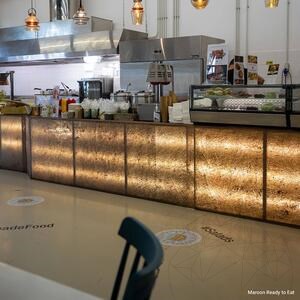 Translucent Flexible Slate SKIN 2mm - AuBurn, 244 x 122 cm | Ambient Lighting, Indoor & Outdoor