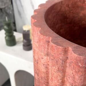 Scarlet Freestanding Sink Opium Red Travertine