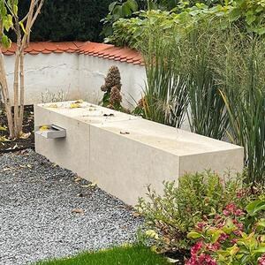 Garden Bench Seduta - Sintered Stone, 60X60X2XH60