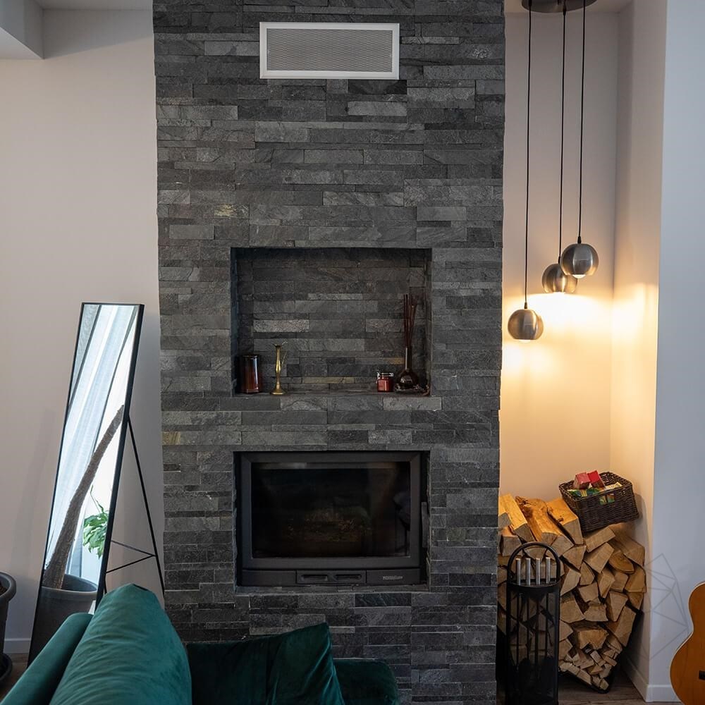 Silver Grey Slate Wall Cladding Panel 15 x 60 cm