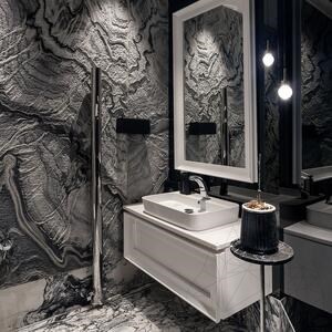 Silver Stream-Laminate Super Rock Design (2+1)CM Slab