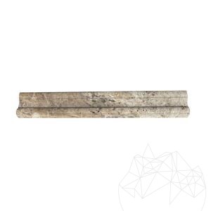 Silver Travertine M17 Border 4.8 x 30.5 cm
