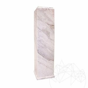 Calacatta Marble Pedestal, 33 x 33 x 122 cm