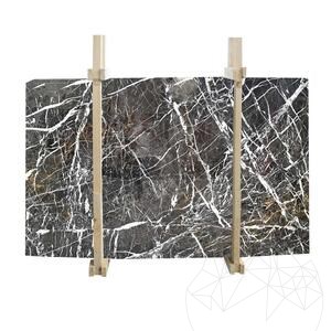 Spider Black Polished Marble Slab 2 cm