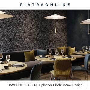 Splendor Black Casual Design Slab Granite 2CM