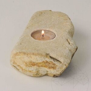 Handmade Candle Holder - Mandras Sandstone