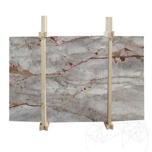 Symphony Grey Polished Marble Slab, 2 cm