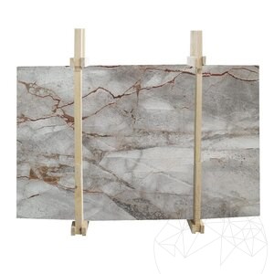 Symphony Grey Polished Marble Slab, 2 cm