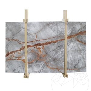 Symphony Grey Polished Marble Slab, 2 cm