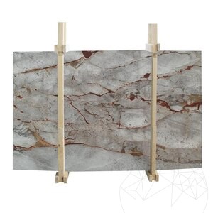 Symphony Grey Polished Marble Slab, 2 cm
