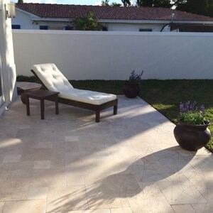 Classic Tumbled Travertine French Pattern Set, 3 cm