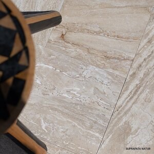 Striato Beige Honed Travertine French Pattern Set 1.2 cm