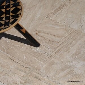 Striato Beige Honed Travertine French Pattern Set 1.2 cm