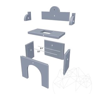 Barbeque Table & Washbasin with splitface stone
