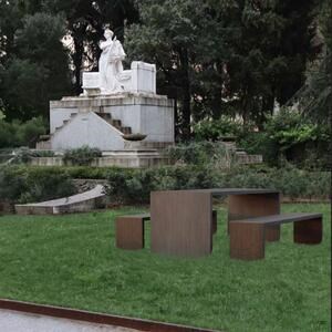 Garden Table Tavolo U - Sintered Stone, 80X180X4XH75 Economy