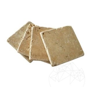 Classic Cross Cut Tumbled Travertine, 10 x 10 x 1 cm