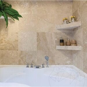 Classic Cross Cut Honed Travertine 40.6 x 40.6 x 1.2 cm - Economy