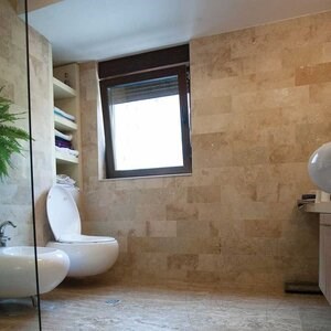 Classic PREMIUM Cross Cut Polished Travertine, 40.6 x 20.3 x 1.2 cm