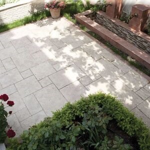 Classic Cross Cut Brushed & Chiseled Edge Travertine French Pattern Set, 3 cm
