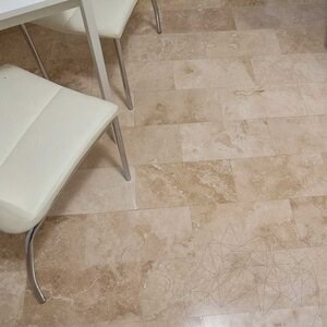 Classic PREMIUM Cross Cut Honed Travertine, 40.6 x 20.3 x 1.2 cm