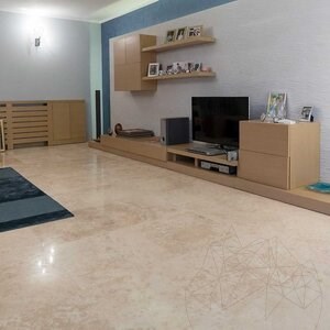 Classic PREMIUM Cross Cut Polished Travertine 61 x 61 x 1.2 cm