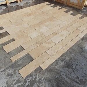 Classic Cross Cut PREMIUM Honed Travertine Plank Set 1.2 cm