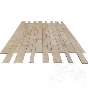Classic Cross Cut PREMIUM Honed Travertine Plank Set 1.2 cm