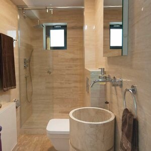 Classic Wave Cut Honed Travertine, 61 x 30.5 x 1.2 cm